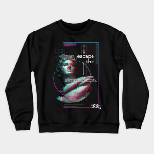 Modern 3D Art - Glitch Quote Crewneck Sweatshirt